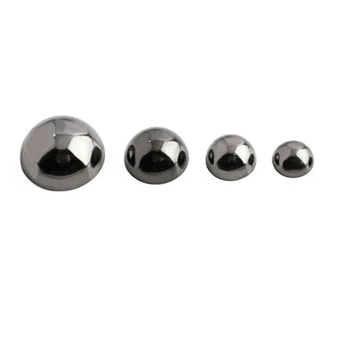 10 Stück Pilzkopfschrauben mit rundem Kopf, Punk-Metall, Nagel, Stoffknopf, DIY-Gurt, Nieten, Schraube für Gepäck, Kleidung, Tasche, Schuhe, Schwarz, 12 mm von QOVBD
