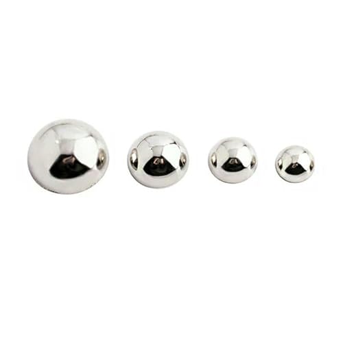10 Stück Pilzkopfschrauben mit rundem Kopf, Punk-Metall, Nagel, Stoffknopf, DIY-Gurt, Nieten, Schrauben für Gepäck, Kleidung, Taschen, Schuhe, Silberfarben, 8 mm von QOVBD