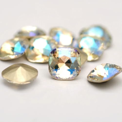 10 Stück mehrfarbige Strasssteine, 5A, Glaskristallkissen, Schmuckdekorationen, loser Kleber auf Nailart-Strasssteine, Strass für Kleidungsstücke, Mondlicht, 10 mm, 10 Stück 10 Stück mehrfarbige Strasssteine, 5A, Glaskristallkissen, Schmuckdekorationen, loser Kleber auf Nailart-Strasssteine, Strass für Kleidungsstücke, Mondlicht, 10 mm, 10 Stück von QOVBD