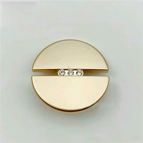 10 Stück modischer Diamant-Metallknopf, 20 mm/23,0 mm/25 mm, runde Knöpfe, Anzug, Kaschmirmantel, DIY, Nähdekoration, Schnalle, Gold, 30 mm von QOVBD