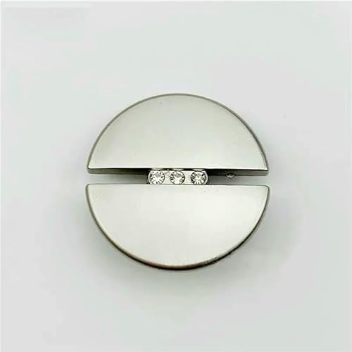 10 Stück modischer Diamant-Metallknopf, 20 mm/23,0 mm/25 mm, runde Knöpfe, Anzug, Kaschmirmantel, DIY, Nähdekoration, Schnalle, Silberweiß, 23,0 mm von QOVBD
