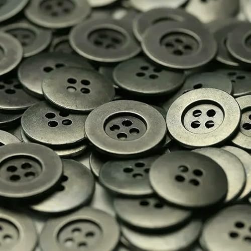 10 Stück schöne Metallknöpfe 15/20/25 mm rund abgenutzte alte Metallknöpfe mit 4 Löchern Kleidung Nähzubehör-Nr. 2-15 mm von QOVBD