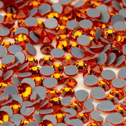 10.000 Stück Glaskristall-Hotfix-Strasssteine mit flacher Rückseite, Glitzer-Strasssteine für DIY-Stoffkleidung, 011 Hyazinthe, SS20 – 10.000 (Stück) von QOVBD