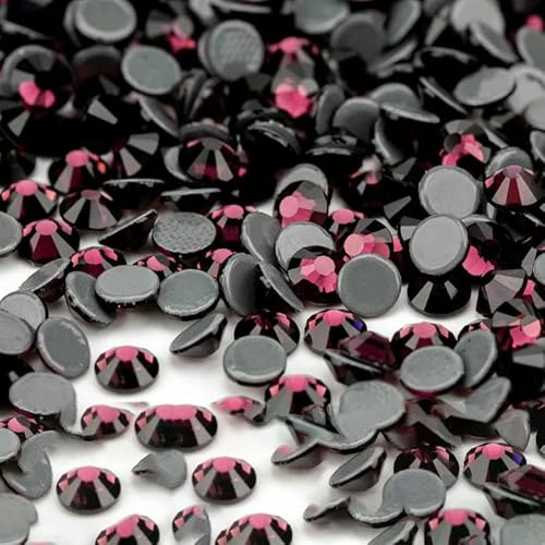10.000 Stück Glaskristall-Hotfix-Strasssteine mit flacher Rückseite, Glitzer-Strasssteine für DIY-Stoffkleidung, 033 Amethyst, SS20 – 10.000 (Stück) von QOVBD