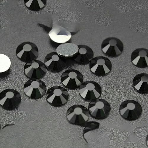 10.000 Stück Großhandels-Glas-Strasssteine ohne Hotfix, Glitzerkristall, flache Rückseite, Strass, Edelstein, Nagelkunst, Diamant-Dekoration, 002 Jet-SS20 – 10.000 ( 10.000 Stück Großhandels-Glas-Strasssteine ohne Hotfix, Glitzerkristall, flache Rückseite, Strass, Edelstein, Nagelkunst, Diamant-Dekoration, 002 Jet-SS20 – 10.000 ( von QOVBD