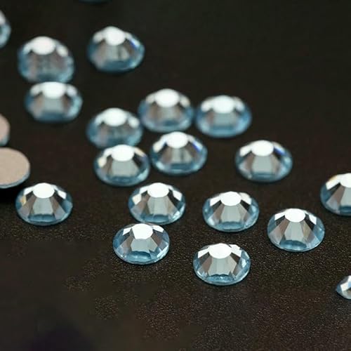 10.000 Stück Großhandels-Glas-Strasssteine ohne Hotfix, Glitzerkristall, flache Rückseite, Strass, Edelstein, Nagelkunst, Diamant-Dekoration, 027 Aquamarin, SS10 – 1 10.000 Stück Großhandels-Glas-Strasssteine ohne Hotfix, Glitzerkristall, flache Rückseite, Strass, Edelstein, Nagelkunst, Diamant-Dekoration, 027 Aquamarin, SS10 – 1 von QOVBD