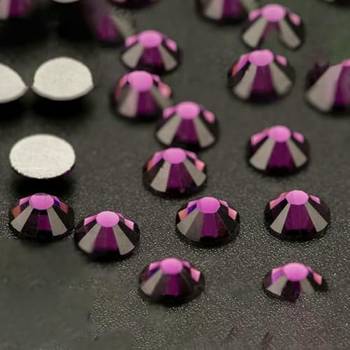 10.000 Stück Großhandels-Glas-Strasssteine ohne Hotfix, Glitzerkristall, flache Rückseite, Strass, Edelstein, Nagelkunst, Diamant-Dekoration, 033 Amethyst, SS8 – 10. 10.000 Stück Großhandels-Glas-Strasssteine ohne Hotfix, Glitzerkristall, flache Rückseite, Strass, Edelstein, Nagelkunst, Diamant-Dekoration, 033 Amethyst, SS8 – 10. von QOVBD