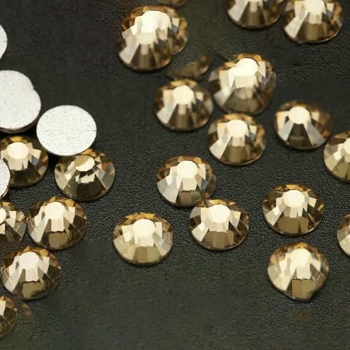 10.000 Stück Großhandels-Glas-Strasssteine ohne Hotfix, Glitzerkristall, flache Rückseite, Strass, Edelstein, Nagelkunst, Diamant-Dekoration – 058 Golden Shadow – S 10.000 Stück Großhandels-Glas-Strasssteine ohne Hotfix, Glitzerkristall, flache Rückseite, Strass, Edelstein, Nagelkunst, Diamant-Dekoration – 058 Golden Shadow – S von QOVBD