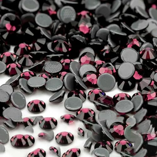 10.000 Stück Großhandels-Glaskristall-Hotfix-Strasssteine mit flacher Rückseite, Glitzer-Strasssteine für DIY-Stoffkleidung, 033 Amethyst, SS16 – 10.000 (Stück) von QOVBD