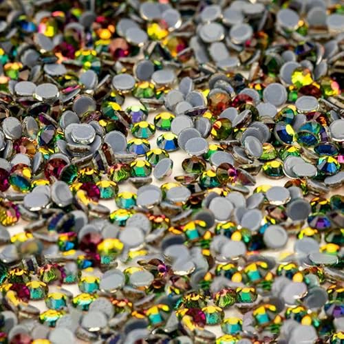 10.000 Stück Großhandels-Glaskristall-Hotfix-Strasssteine mit flacher Rückseite, Glitzer-Strasssteine für DIY-Stoffkleidung, 039 Vitrail Medium, SS12 – 10.000 (Stück) von QOVBD