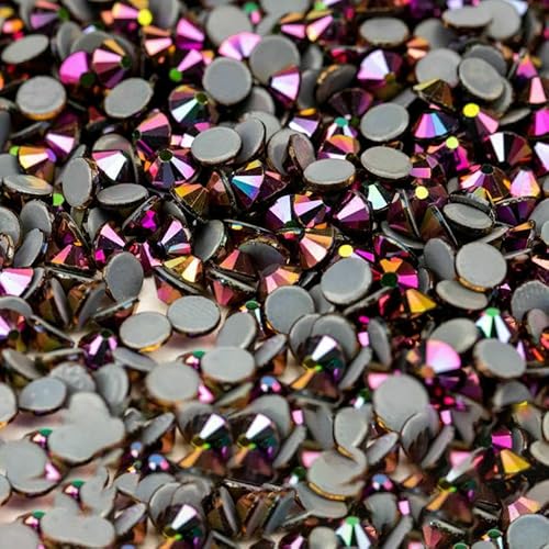 10.000 Stück Großhandels-Glaskristall-Hotfix-Strasssteine mit flacher Rückseite, Glitzer-Strasssteine für DIY-Stoffkleidung, 070 Rose, SS10 – 10.000 (Stück) von QOVBD