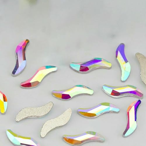 100/500/1440 Stück Kristall-Strasssteine in Glasform, Kristall AB, flache Rückseite, Glitzersteine für DIY-Nagelkunst-Dekorationen, SAB-Serie, 2 x 9 mm – SAB01-1440 100/500/1440 Stück Kristall-Strasssteine in Glasform, Kristall AB, flache Rückseite, Glitzersteine für DIY-Nagelkunst-Dekorationen, SAB-Serie, 2 x 9 mm – SAB01-1440 von QOVBD