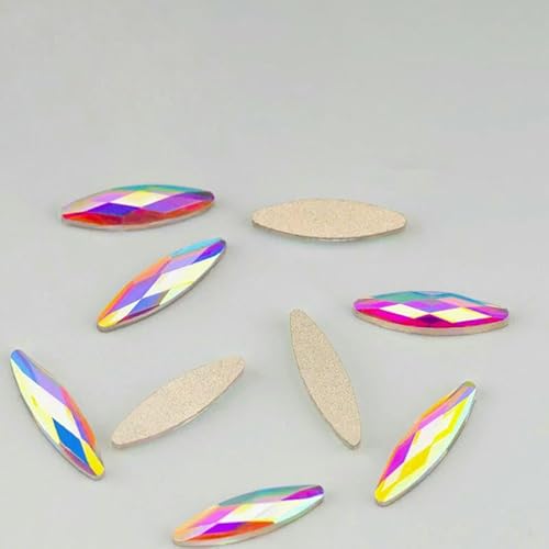 100/500/1440 Stück Kristall-Strasssteine in Glasform, Kristall AB, flache Rückseite, Glitzersteine für DIY-Nagelkunst-Dekorationen, SAB-Serie, 3 x 11 mm – SAB15-1440 100/500/1440 Stück Kristall-Strasssteine in Glasform, Kristall AB, flache Rückseite, Glitzersteine für DIY-Nagelkunst-Dekorationen, SAB-Serie, 3 x 11 mm – SAB15-1440 von QOVBD
