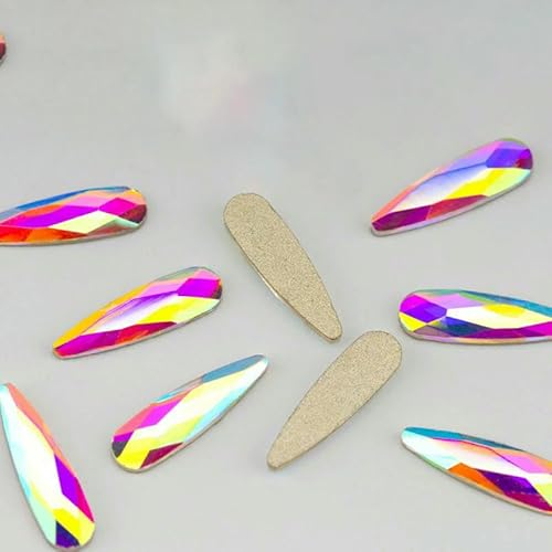 100/500/1440 Stück Kristall-Strasssteine in Glasform, Kristall AB, flache Rückseite, Glitzersteine für DIY-Nagelkunst-Dekorationen, SAB-Serie, 4 x 14,0 mm – SAB11, 5 100/500/1440 Stück Kristall-Strasssteine in Glasform, Kristall AB, flache Rückseite, Glitzersteine für DIY-Nagelkunst-Dekorationen, SAB-Serie, 4 x 14,0 mm – SAB11, 5 von QOVBD
