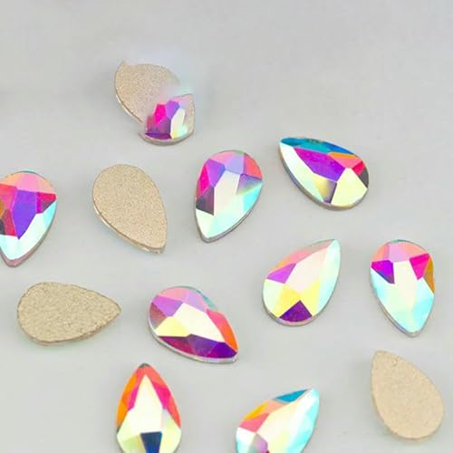 100/500/1440 Stück Kristall-Strasssteine in Glasform, Kristall AB, flache Rückseite, Glitzersteine für DIY-Nagelkunst-Dekorationen, SAB-Serie, 5,2 x 8 mm – SAB07, 14 100/500/1440 Stück Kristall-Strasssteine in Glasform, Kristall AB, flache Rückseite, Glitzersteine für DIY-Nagelkunst-Dekorationen, SAB-Serie, 5,2 x 8 mm – SAB07, 14 von QOVBD
