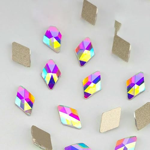 100/500/1440 Stück Kristall-Strasssteine in Glasform, Kristall AB, flache Rückseite, Glitzersteine für DIY-Nagelkunst-Dekorationen, SAB-Serie, 5 x 8 mm – SAB08, 100 100/500/1440 Stück Kristall-Strasssteine in Glasform, Kristall AB, flache Rückseite, Glitzersteine für DIY-Nagelkunst-Dekorationen, SAB-Serie, 5 x 8 mm – SAB08, 100 von QOVBD