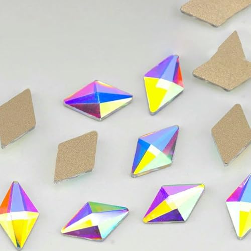 100/500/1440 Stück Kristall-Strasssteine in Glasform, Kristall AB, flache Rückseite, Glitzersteine für DIY-Nagelkunst-Dekorationen, SAB-Serie, 6 x 10 mm – SAB14-1440 100/500/1440 Stück Kristall-Strasssteine in Glasform, Kristall AB, flache Rückseite, Glitzersteine für DIY-Nagelkunst-Dekorationen, SAB-Serie, 6 x 10 mm – SAB14-1440 von QOVBD