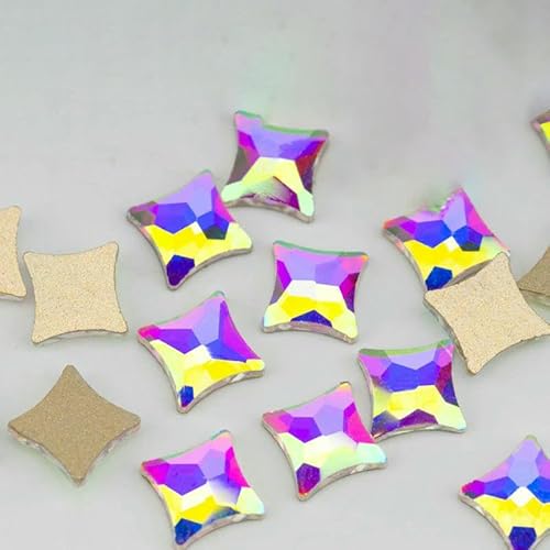 100/500/1440 Stück Kristall-Strasssteine in Glasform, Kristall AB, flache Rückseite, Glitzersteine für DIY-Nagelkunst-Dekorationen, SAB-Serie, 6 x 6 mm – SAB03, 500 100/500/1440 Stück Kristall-Strasssteine in Glasform, Kristall AB, flache Rückseite, Glitzersteine für DIY-Nagelkunst-Dekorationen, SAB-Serie, 6 x 6 mm – SAB03, 500 von QOVBD
