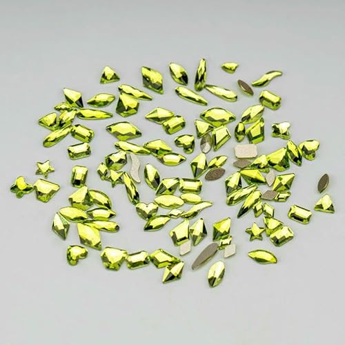 100/500 Stück Neueste Mix-Form Glaskristall-Strasssteine Flatback Strass Glitzersteine für Nagelkunst-Zubehör DIY-Dekoration-Peridot-500 Stück 100/500 Stück Neueste Mix-Form Glaskristall-Strasssteine Flatback Strass Glitzersteine für Nagelkunst-Zubehör DIY-Dekoration-Peridot-500 Stück von QOVBD