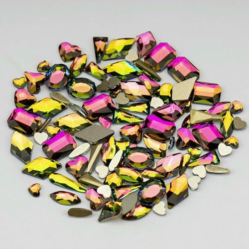 100/500 Stück Neueste Mix-Form Glaskristall-Strasssteine Flatback Strass Glitzersteine für Nagelkunst-Zubehör DIY-Dekoration-Regenbogen-500 Stück 100/500 Stück Neueste Mix-Form Glaskristall-Strasssteine Flatback Strass Glitzersteine für Nagelkunst-Zubehör DIY-Dekoration-Regenbogen-500 Stück von QOVBD