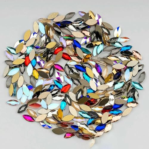 100/500 Stück Neueste Mix-Form Glaskristall-Strasssteine Flatback Strass Glitzersteine für Nailart-Zubehör DIY-Dekoration-Navette-500 Stück 100/500 Stück Neueste Mix-Form Glaskristall-Strasssteine Flatback Strass Glitzersteine für Nailart-Zubehör DIY-Dekoration-Navette-500 Stück von QOVBD