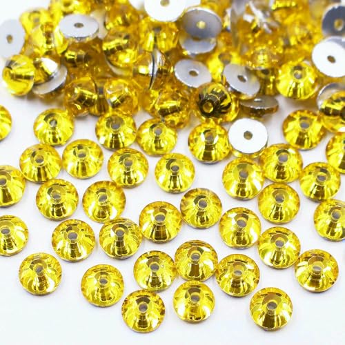 100 Stück Flatback-Glitzerkristalle, Strasssteine, Perlen, Strasssteine, Glasbesatz, zum Aufnähen, Strasssteine, Pailletten, Stoffdekoration, Edelsteine, Citrin, 5 mm, 100 Stück 100 Stück Flatback-Glitzerkristalle, Strasssteine, Perlen, Strasssteine, Glasbesatz, zum Aufnähen, Strasssteine, Pailletten, Stoffdekoration, Edelsteine, Citrin, 5 mm, 100 Stück von QOVBD