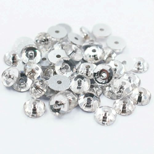 100 Stück Flatback-Glitzerkristalle, Strasssteine, Perlen, Strasssteine, Glasbesatz, zum Aufnähen, Strasssteine, Pailletten, Stoffdekoration, Edelsteine, Kristall, 6 mm, 100 Stück 100 Stück Flatback-Glitzerkristalle, Strasssteine, Perlen, Strasssteine, Glasbesatz, zum Aufnähen, Strasssteine, Pailletten, Stoffdekoration, Edelsteine, Kristall, 6 mm, 100 Stück von QOVBD