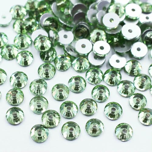 100 Stück Flatback-Glitzerkristalle, Strasssteine, Perlen, Strasssteine, Glasbesatz, zum Aufnähen, Strasssteine, Pailletten, Stoffdekoration, Edelsteine, Peridot, 5 mm, 100 Stück 100 Stück Flatback-Glitzerkristalle, Strasssteine, Perlen, Strasssteine, Glasbesatz, zum Aufnähen, Strasssteine, Pailletten, Stoffdekoration, Edelsteine, Peridot, 5 mm, 100 Stück von QOVBD