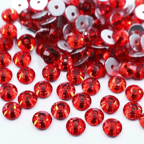 100 Stück Flatback-Glitzerkristalle, Strasssteine, Perlen, Strasssteine, Glasbesatz, zum Aufnähen, Strasssteine, Pailletten, Stoffdekoration, Edelsteine, Siam, 6 mm, 100 Stück 100 Stück Flatback-Glitzerkristalle, Strasssteine, Perlen, Strasssteine, Glasbesatz, zum Aufnähen, Strasssteine, Pailletten, Stoffdekoration, Edelsteine, Siam, 6 mm, 100 Stück von QOVBD