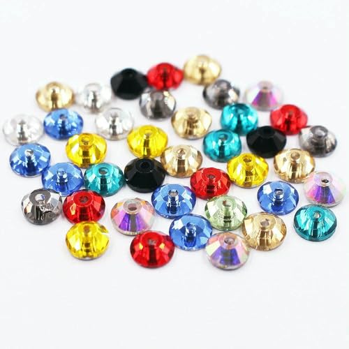 100 Stück Flatback-Glitzerkristalle, Strasssteine, Perlen, Strasssteine, Glasbesatz, zum Aufnähen, Strasssteine, Pailletten, Stoffdekoration, Edelsteine, gemischte Farben, 3,0 mm, 100 Stück 100 Stück Flatback-Glitzerkristalle, Strasssteine, Perlen, Strasssteine, Glasbesatz, zum Aufnähen, Strasssteine, Pailletten, Stoffdekoration, Edelsteine, gemischte Farben, 3,0 mm, 100 Stück von QOVBD