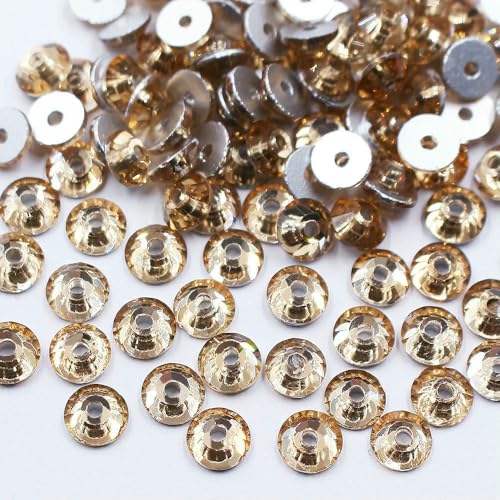 100 Stück Flatback-Glitzerkristalle, Strasssteine, Perlen, Strasssteine, Glasbesatz, zum Aufnähen, Strasssteine, Pailletten, Stoffdekoration, Edelsteine, heller Topas, 3,0 mm, 100 Stück 100 Stück Flatback-Glitzerkristalle, Strasssteine, Perlen, Strasssteine, Glasbesatz, zum Aufnähen, Strasssteine, Pailletten, Stoffdekoration, Edelsteine, heller Topas, 3,0 mm, 100 Stück von QOVBD