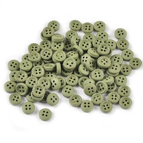 100 Stück Holzknöpfe in verschiedenen Farben für Handarbeit, DIY, Scrapbooking, Basteln, Nähzubehör, Bekleidungszubehör, Wohnkultur, 10 mm, M2599-2 100 Stück Holzknöpfe in verschiedenen Farben für Handarbeit, DIY, Scrapbooking, Basteln, Nähzubehör, Bekleidungszubehör, Wohnkultur, 10 mm, M2599-2 von QOVBD