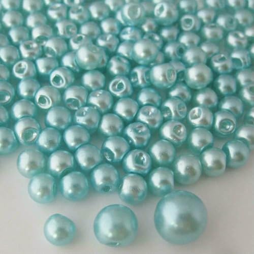 100 Stück Kleiderknöpfe, modisches Seitenloch, 6 mm/8 mm/10 mm, Perlmuttknöpfe, DIY-Nähzubehör, siehe Aqua, Durchmesser 6 mm von QOVBD