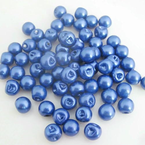100 Stück Kleiderknöpfe, modisches Seitenloch, 6 mm/8 mm/10 mm, Perlmuttknöpfe, DIY-Nähzubehör, siehe Königsblau, Durchmesser 10 mm von QOVBD