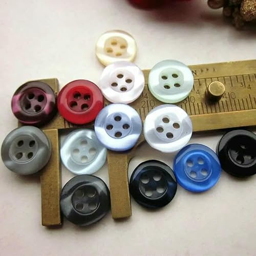 11mm 7/16" 4 holes 14 colors Round edge pearlescent clothing shirt buttons resin sewing supplies R0201-043-00 Mixed colors 11mm 7/16" 4 holes 14 colors Round edge pearlescent clothing shirt buttons resin sewing supplies R0201-043-00 Mixed colors von QOVBD