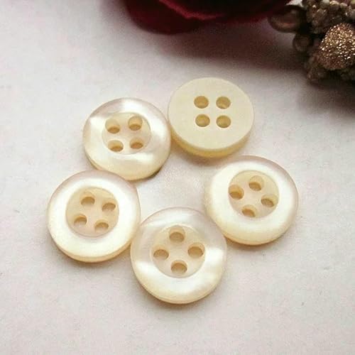 11mm 7/16" 4 holes 14 colors Round edge pearlescent clothing shirt buttons resin sewing supplies R0201-043-04 Light yellow 11mm 7/16" 4 holes 14 colors Round edge pearlescent clothing shirt buttons resin sewing supplies R0201-043-04 Light yellow von QOVBD