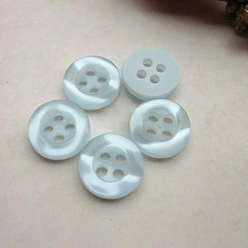 11mm 7/16" 4 holes 14 colors Round edge pearlescent clothing shirt buttons resin sewing supplies R0201-043-10 Light lake blue 11mm 7/16" 4 holes 14 colors Round edge pearlescent clothing shirt buttons resin sewing supplies R0201-043-10 Light lake blue von QOVBD