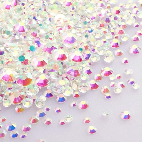 1440 Stück/Packung, gemischte Größen, SS3–SS20, schwarzes Glas, flache Rückseite, Glitzer-Diamant, nicht Hotfix-Strasssteine für Nagelkunst, Kleidung, Kristall AB, unfoliert, gemischte Größen, 1440 1440 Stück/Packung, gemischte Größen, SS3–SS20, schwarzes Glas, flache Rückseite, Glitzer-Diamant, nicht Hotfix-Strasssteine für Nagelkunst, Kleidung, Kristall AB, unfoliert, gemischte Größen, 1440 von QOVBD