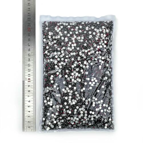 14400 Stück, 100 Brutto-Großpackung, flache Rückseite, Kristall AB, nicht Hotfix-Strasssteine, Glitzerkristall SS3–SS20 für Nagelkunst, Hochzeit, Amethyst, SS20, 144 von QOVBD