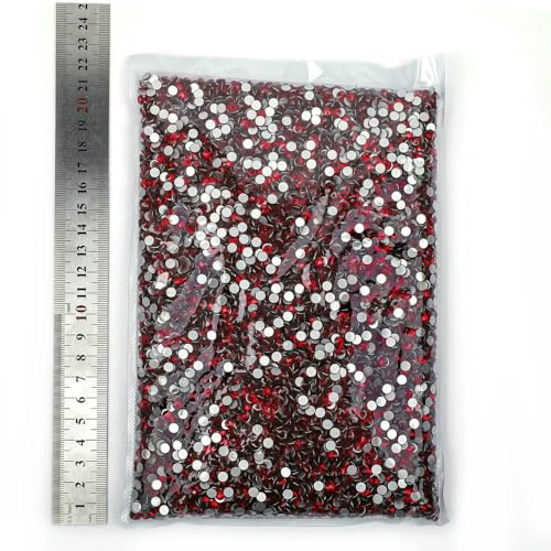 14400 Stück, 100 Brutto-Großpackung, flache Rückseite, Kristall AB, nicht Hotfix-Strasssteine, Glitzerkristall SS3-SS20 für Nagelkunst, Hochzeit, Dunkel Siam, SS12, 1 14400 Stück, 100 Brutto-Großpackung, flache Rückseite, Kristall AB, nicht Hotfix-Strasssteine, Glitzerkristall SS3-SS20 für Nagelkunst, Hochzeit, Dunkel Siam, SS12, 1 von QOVBD
