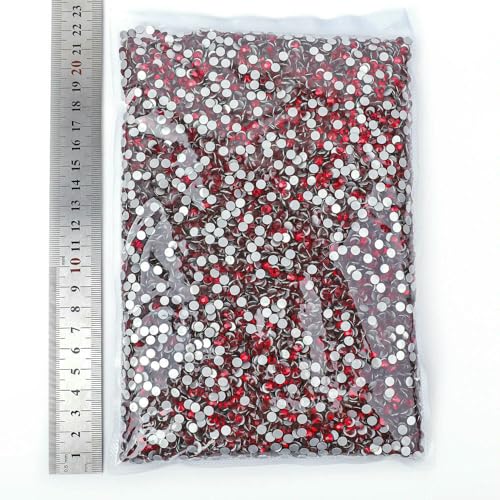 14400 Stück, 100 Brutto-Großpackung, flache Rückseite, Kristall AB, nicht Hotfix-Strasssteine, Glitzerkristall SS3-SS20 für Nagelkunst, Hochzeit, Mid Siam, SS16, 1440 von QOVBD
