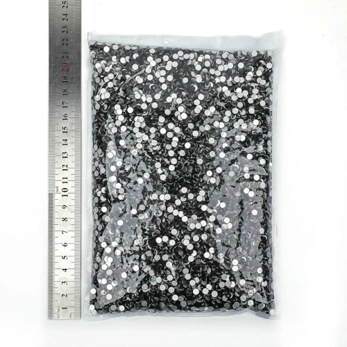 14400 Stück, 100 Brutto-Großpackung, flache Rückseite, Kristall AB, nicht Hotfix-Strasssteine, Glitzerkristall SS3-SS20 für Nagelkunst, Hochzeit, Tiefschwarz, SS10, 1 14400 Stück, 100 Brutto-Großpackung, flache Rückseite, Kristall AB, nicht Hotfix-Strasssteine, Glitzerkristall SS3-SS20 für Nagelkunst, Hochzeit, Tiefschwarz, SS10, 1 von QOVBD