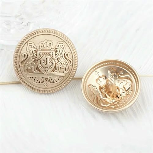 15/20/25 mm modische Metallknöpfe, Nähzubehör, schwarze goldene Knöpfe für Hemd, Mantel, Jacke, dekorative Knöpfe für Kleidung, Alluvialgold, 15 mm, 10 Stück 15/20/25 mm modische Metallknöpfe, Nähzubehör, schwarze goldene Knöpfe für Hemd, Mantel, Jacke, dekorative Knöpfe für Kleidung, Alluvialgold, 15 mm, 10 Stück von QOVBD