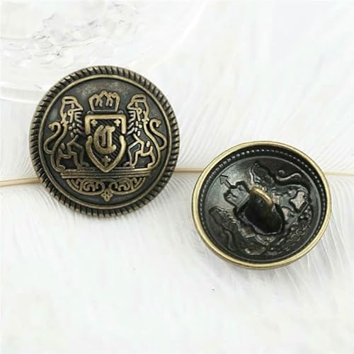 15/20/25mm Fashion Metal Buttons Sewing Accessories Black Golden Button for Shirt Coat Jacket Decorative Buttons for Clothing-Bronze-15mm-10pcs von QOVBD