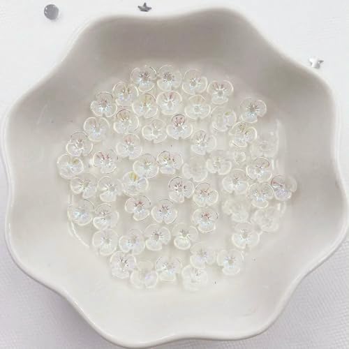 150 Stücke 6mm Mini Bunte 3D Blume Nail art Strass 1 Loch Knöpfe Applikationen Sammelalbum DIY Maniküre Zubehör Ornamente L09-11 von QOVBD