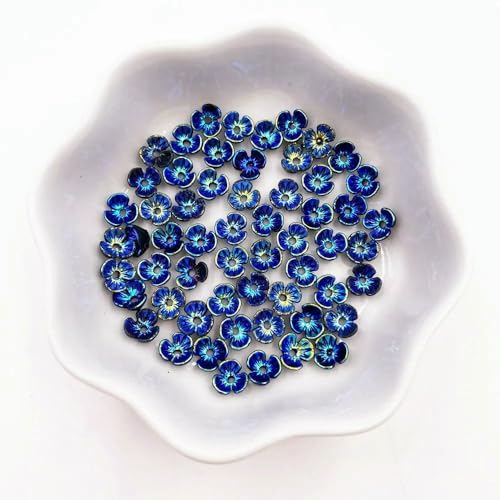 150 Stücke 6mm Mini Bunte 3D Blume Nail art Strass 1 Loch Knöpfe Applikationen Sammelalbum DIY Maniküre Zubehör Ornamente L09-4 von QOVBD