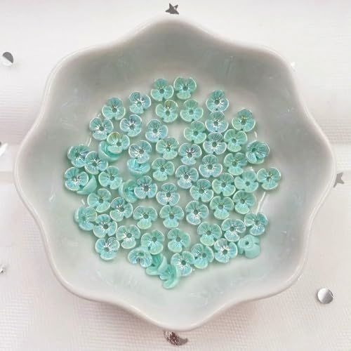 150 Stücke 6mm Mini Bunte 3D Blume Nail art Strass 1 Loch Knöpfe Applikationen Sammelalbum DIY Maniküre Zubehör Ornamente L09-6 von QOVBD