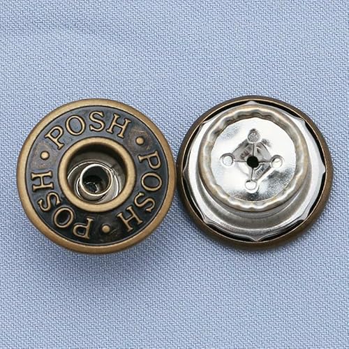 17 mm Retro-Druckknöpfe aus Metall zum Nähen für Kleidung, Jeans, einziehbare Universalschnalle, perfekte Passform, reduziert die Taille, Nähwerkzeuge-04-17 mm, 2 Stück von QOVBD