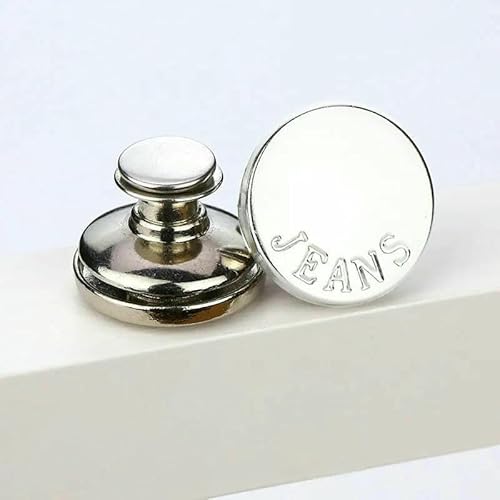 2/4 Stück verstellbare Jeansknöpfe 17 mm, ohne Werkzeug, wiederverwendbare Sofort-Jeansknöpfe, Stecknadeln, Ersatz für Hosen, Jeansspanner, Typ 15, 17 mm, 4 Stück 2/4 Stück verstellbare Jeansknöpfe 17 mm, ohne Werkzeug, wiederverwendbare Sofort-Jeansknöpfe, Stecknadeln, Ersatz für Hosen, Jeansspanner, Typ 15, 17 mm, 4 Stück von QOVBD