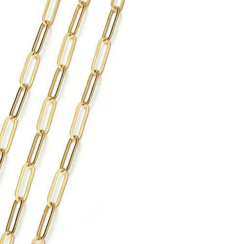 2 Meter/1 Meter Edelstahlkette Goldfarbene Ketten für Armband, Halskette, Schmuckherstellung, DIY-Befunde, Großhandel-A-3,5 mm-GO-2 Meter 2 Meter/1 Meter Edelstahlkette Goldfarbene Ketten für Armband, Halskette, Schmuckherstellung, DIY-Befunde, Großhandel-A-3,5 mm-GO-2 Meter von QOVBD